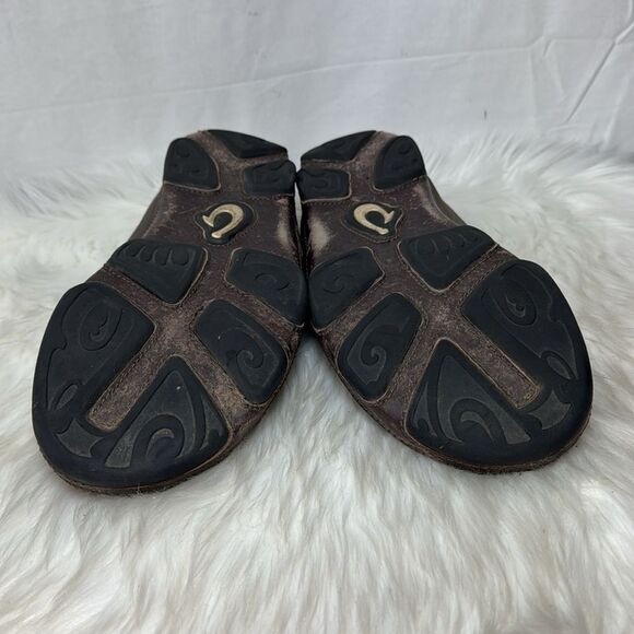 OluKai Moloa Shoe Slip On Java Nubuck Leather Sz 9.5 - Picture 6 of 7